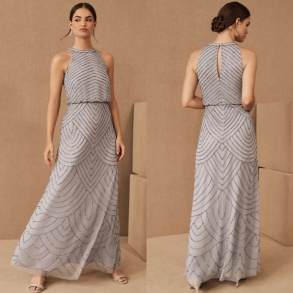 BHLDN ×Adriann Papell Madigan Beaded Tulle Dress - Picture 1 of 12